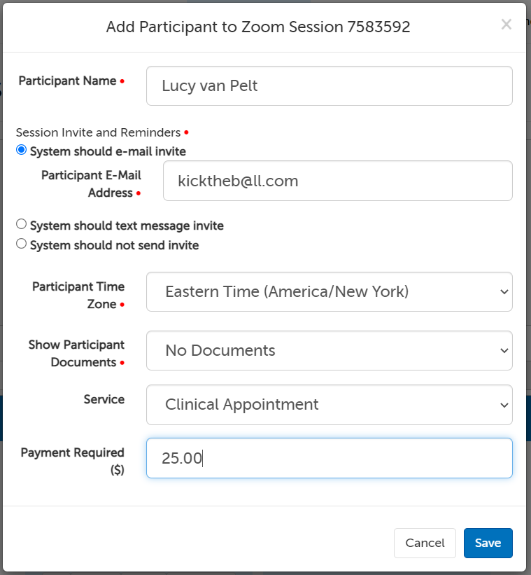 Payment setup options