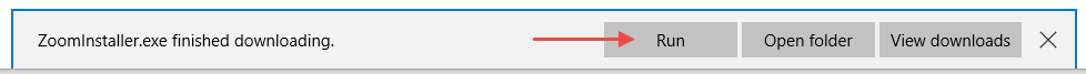 Run Zoom installer