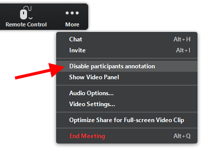 Disable attendee annotation